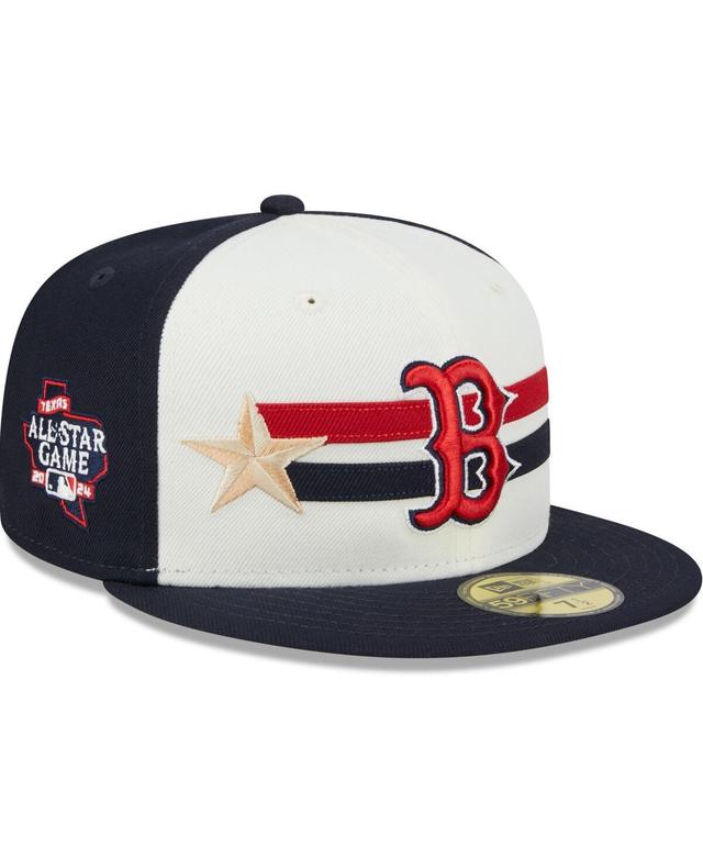 Mens New Era Cream/Navy Boston Red Sox 2024 MLB All-Star Game Workout 59FIFTY Fitted Hat Product Image