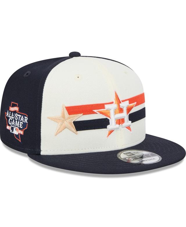 Mens New Era Cream/Navy Houston Astros 2024 MLB All-Star Game Workout 9FIFTY Snapback Hat Product Image