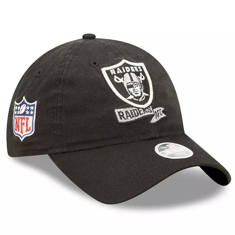 Womens New Era Black Las Vegas Raiders 2022 Sideline Adjustable 9TWENTY Hat Product Image