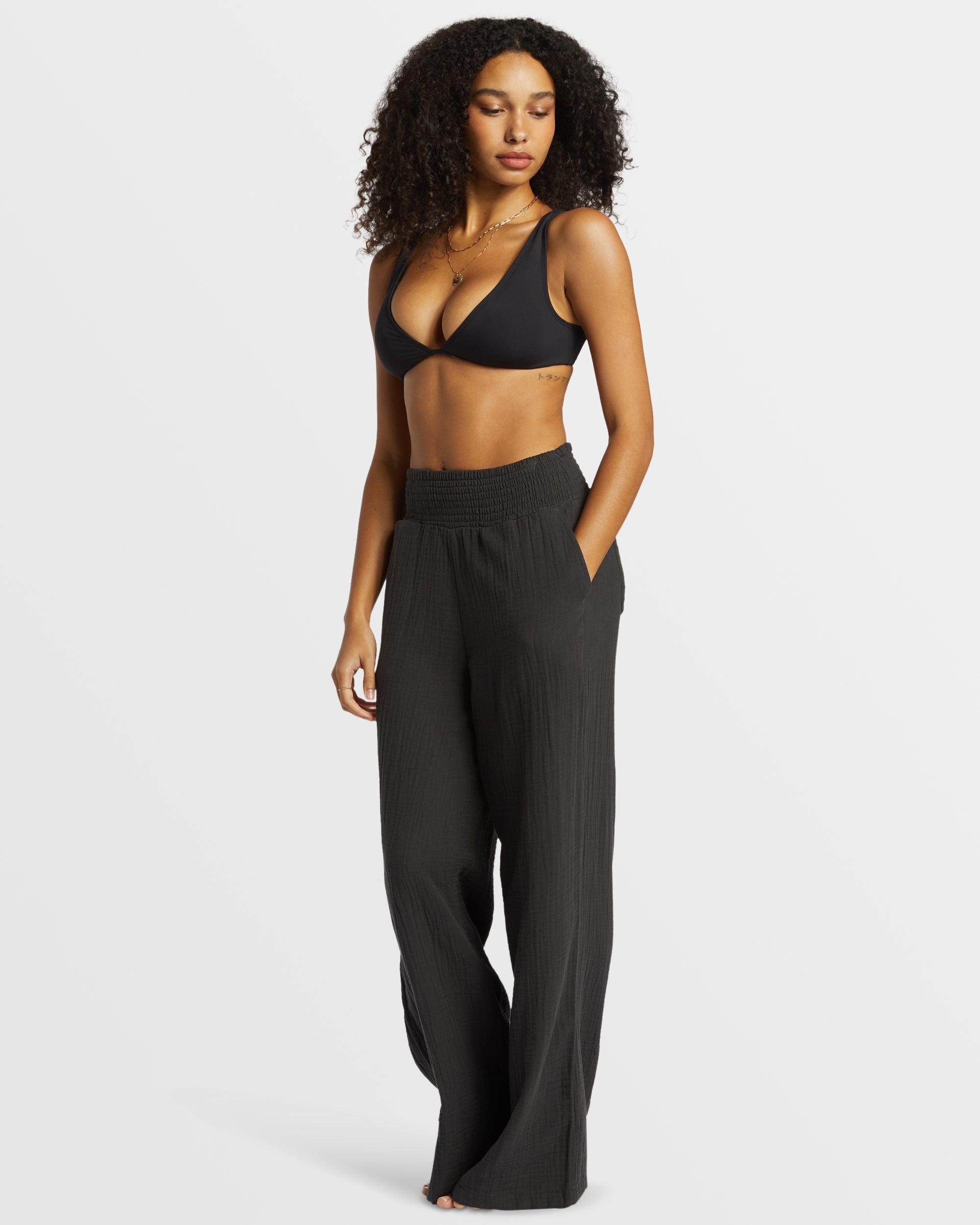 New Waves Wide Leg Beach Pants - Black Sands Female Product Image