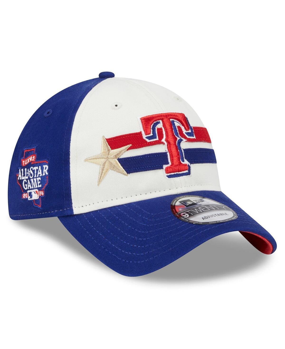 New Era Mens Cream Texas Rangers 2024 Mlb All-Star Game Workout 9TWENTY Adjustable Hat - Cream, Royal Product Image