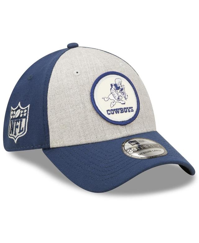 Mens New Era Heathered Gray Dallas Cowboys 2022 Sideline 39THIRTY Historic Flex Hat - Heathered Gray Product Image