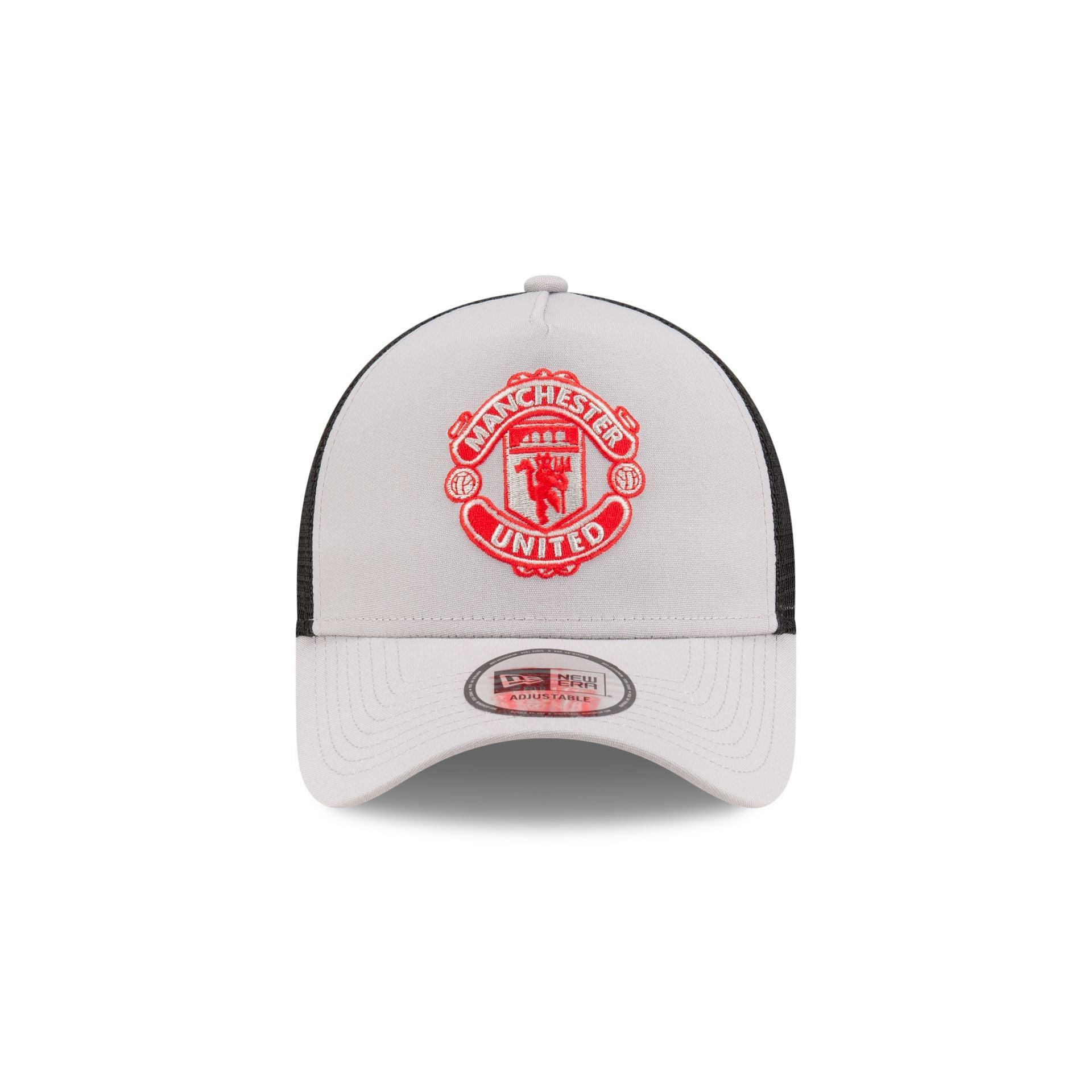 Manchester United Seasonal Gray 9FORTY A-Frame Trucker Hat Male Product Image