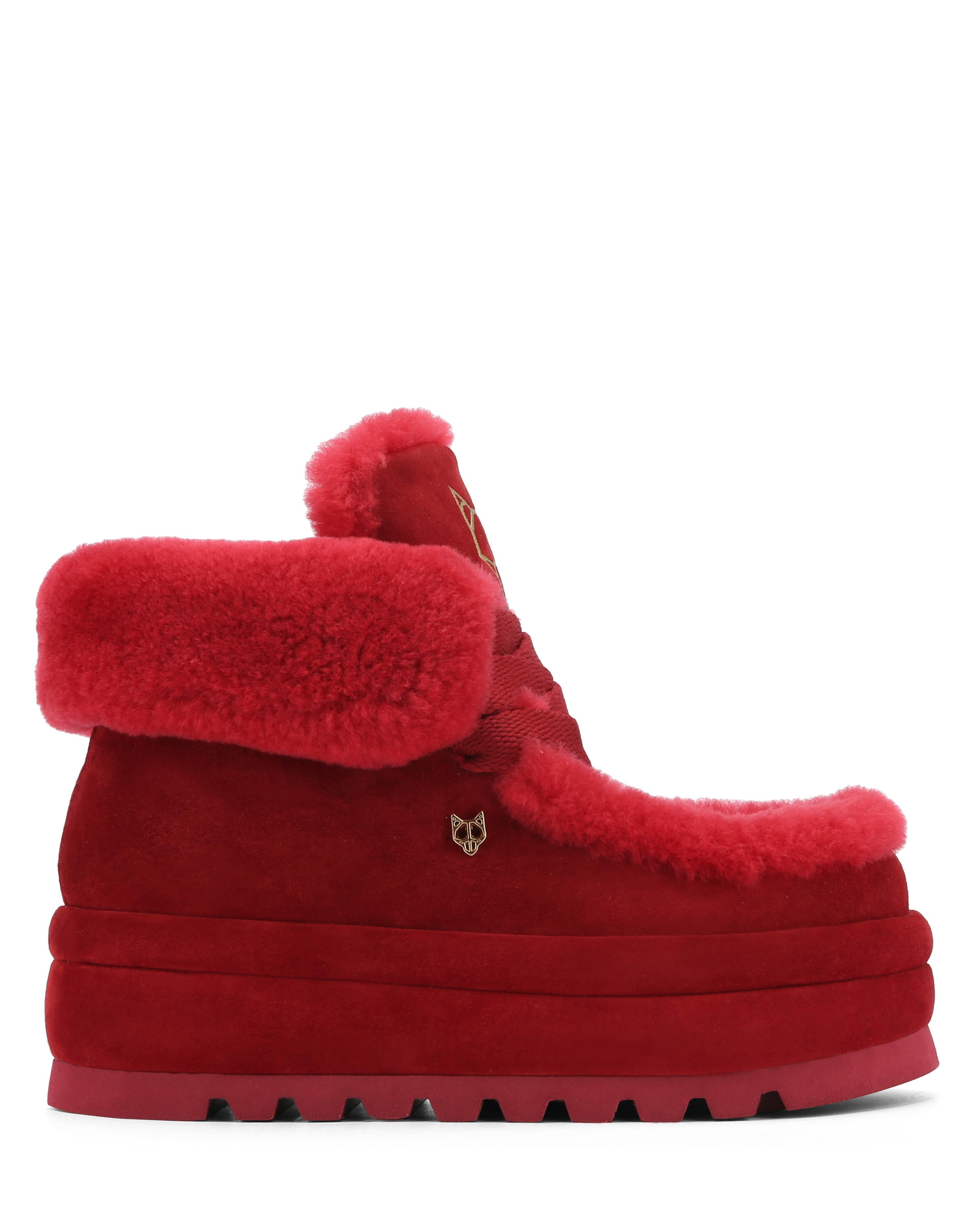 Bambi Burgundy Suede/Shearling Product Image