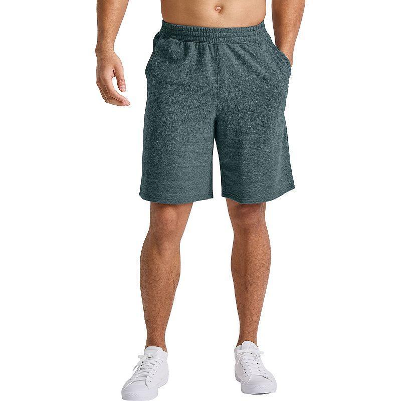 Mens Hanes Tri-Blend French Terry Sweat Shorts Cactus Pe Grey Product Image