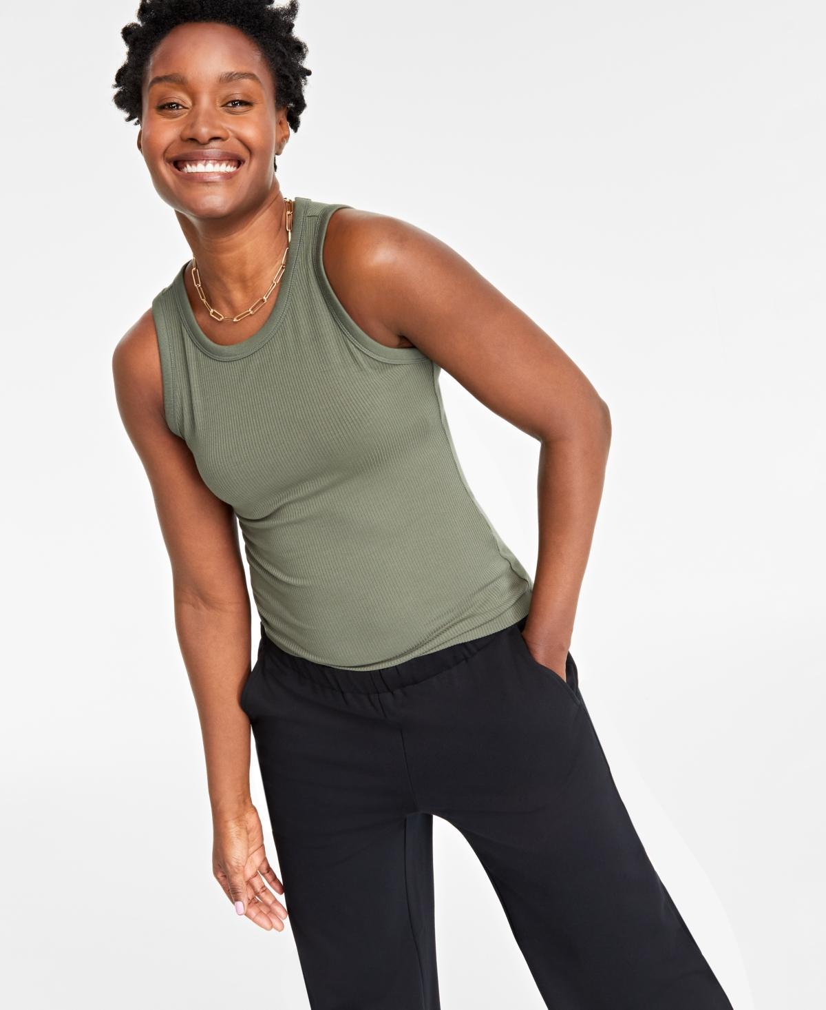 On 34th Womens Ribbed High-Neck Tank Top, Created for Macys Product Image