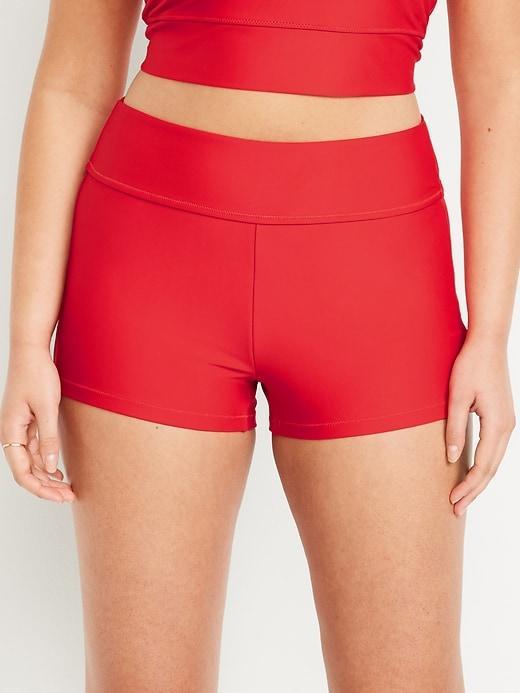 High-Waisted Swim Shorts -- 2-inch inseam Product Image