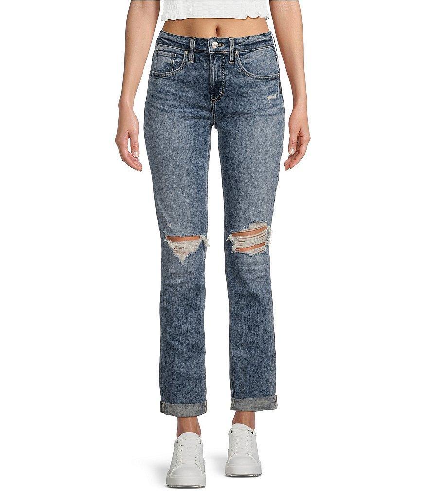 Silver Jeans Co. Beau High Rise Power Stretch Roll Cuff Jeans product image