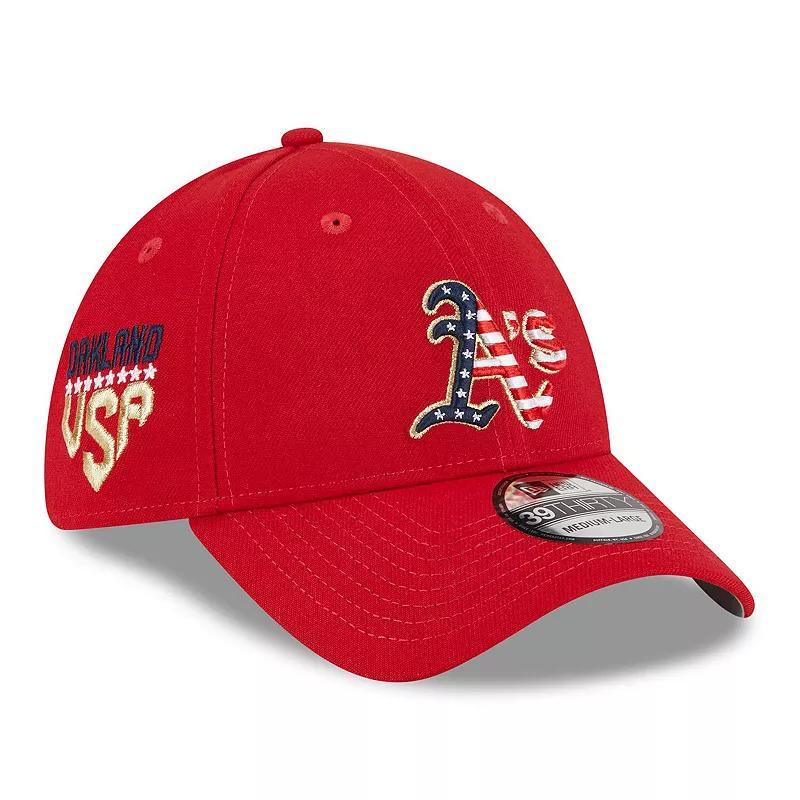 Mens New Era Oakland Athletics 2023 Fourth of July 39THIRTY Flex Fit Hat Product Image