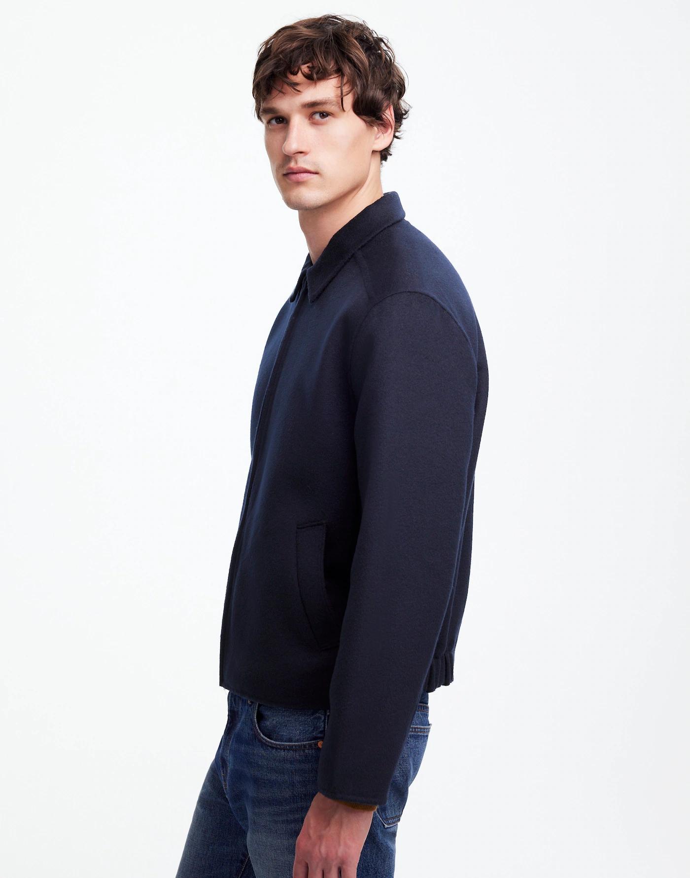 Double-Faced Wool Zip-Front Jacket Product Image