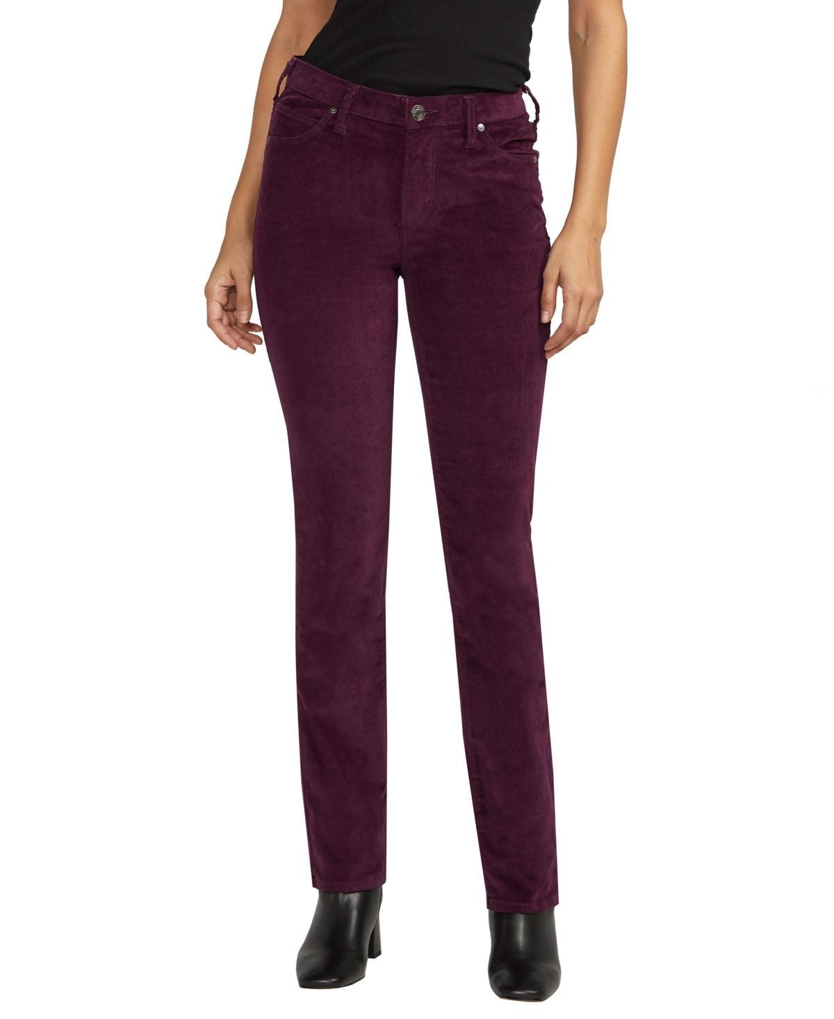 Jag Jeans Ruby Mid-Rise Straight Leg Pants (Sangria) Women's Clothing Product Image