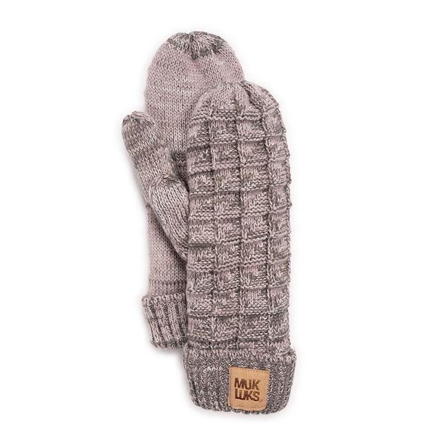 MUK LUKS Womens Patch Pom Mittens Product Image