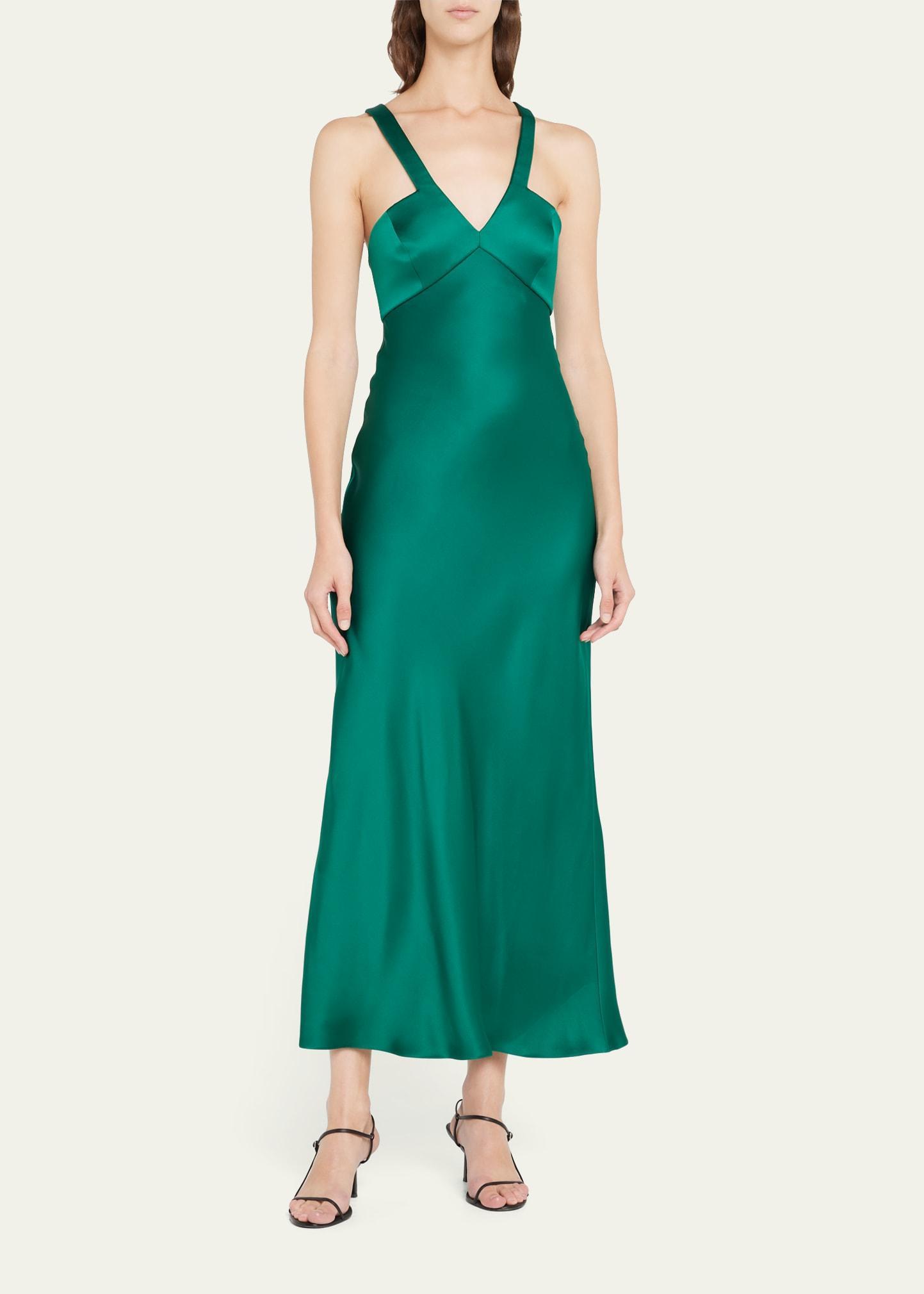 Silk V-Neck Dress Product Image