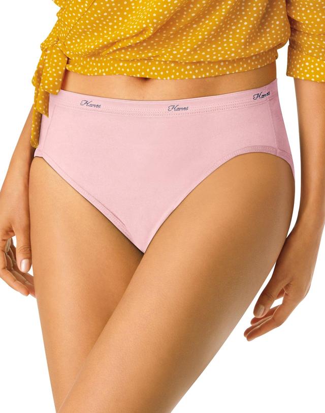 Hanes Womens 10pk Cotton Hi-Cut Briefs - Colors and Pattern May Vary Product Image