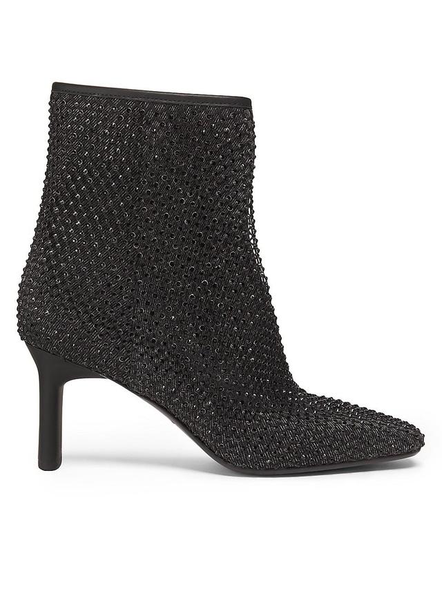 Womens Aja 75MM Diamante Mesh Ankle Boots Product Image