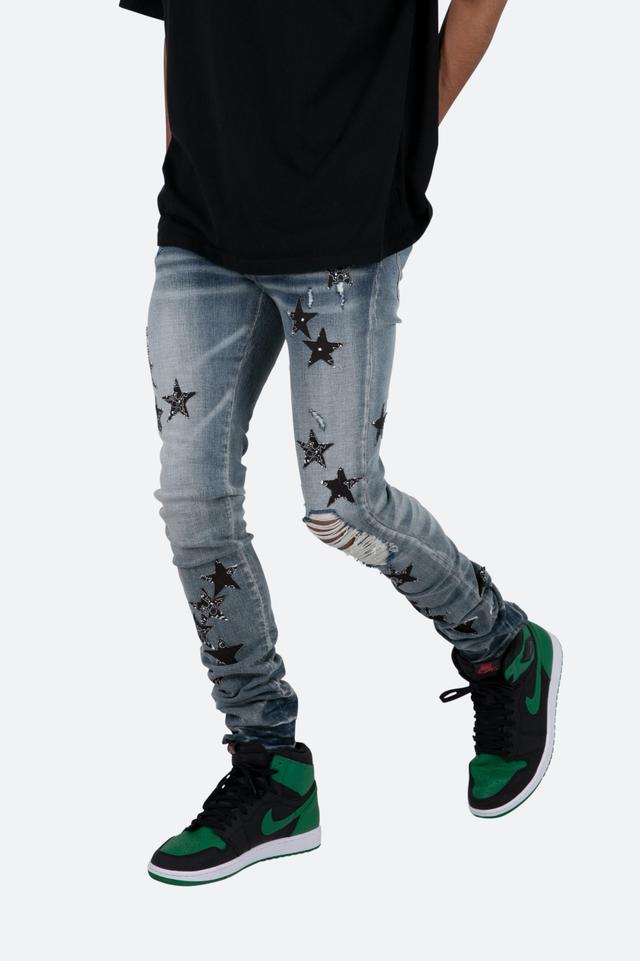 X462 Star Skinny Denim - Blue/Black Product Image