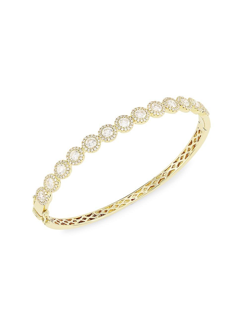 Womens 14K Yellow Gold & 3.17 TCW Diamond Bangle Product Image