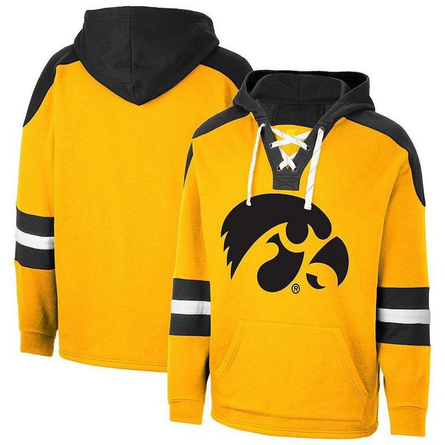 Mens Colosseum Iowa Hawkeyes Lace-Up 4.0 Pullover Hoodie Product Image