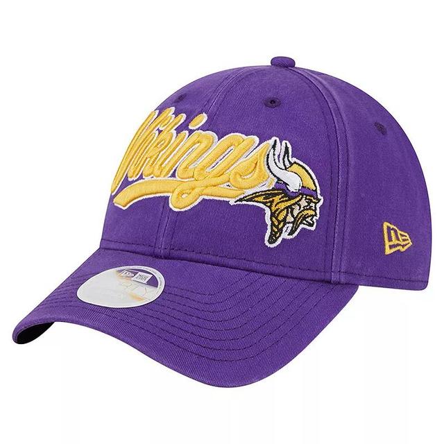 Womens New Era Minnesota Vikings Cheer 9FORTY Adjustable Hat Product Image