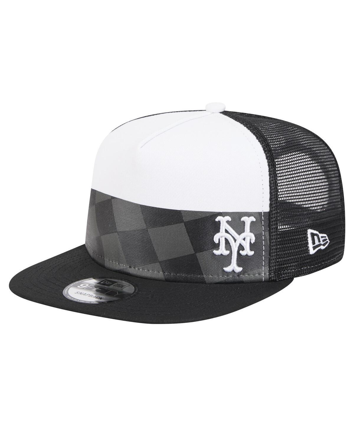 Mens New Era New York Mets Checkmate Trucker 9FIFTY Snapback Hat Product Image