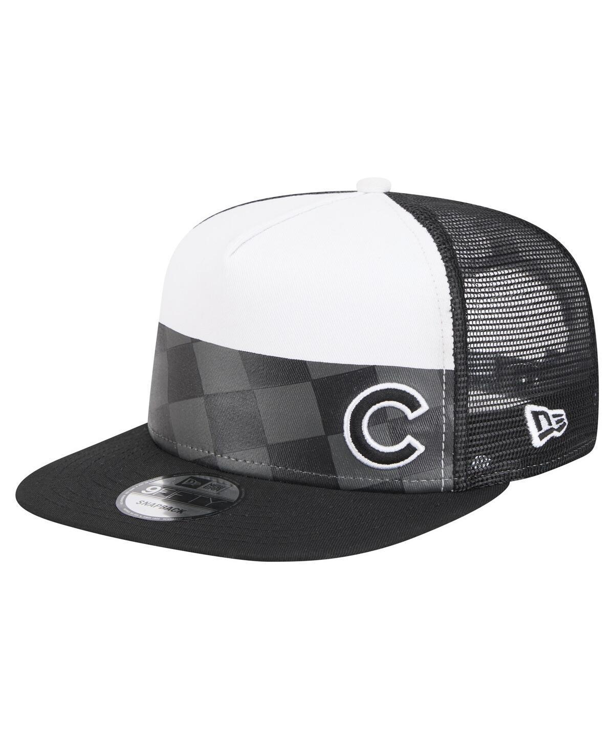 Mens New Era Chicago Cubs Checkmate Trucker 9FIFTY Snapback Hat Product Image