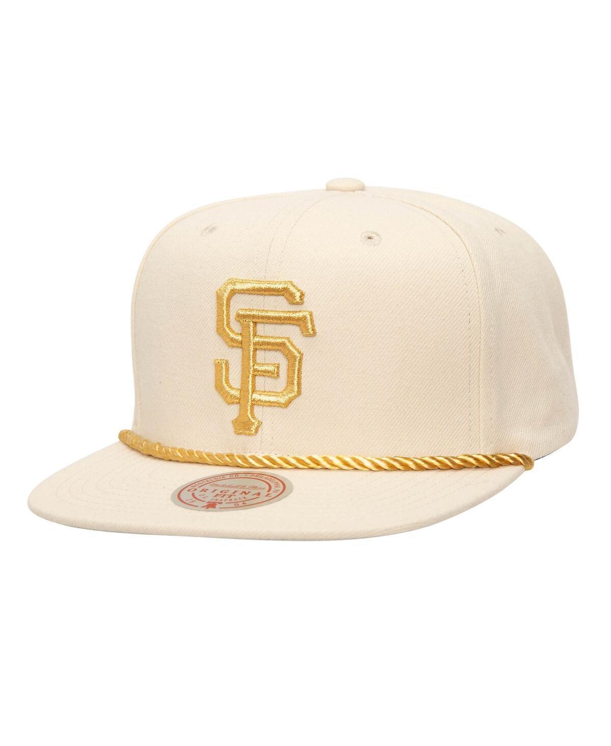 Mitchell & Ness Mens Cream San Francisco Giants Golden Ivory Snapback Hat Product Image