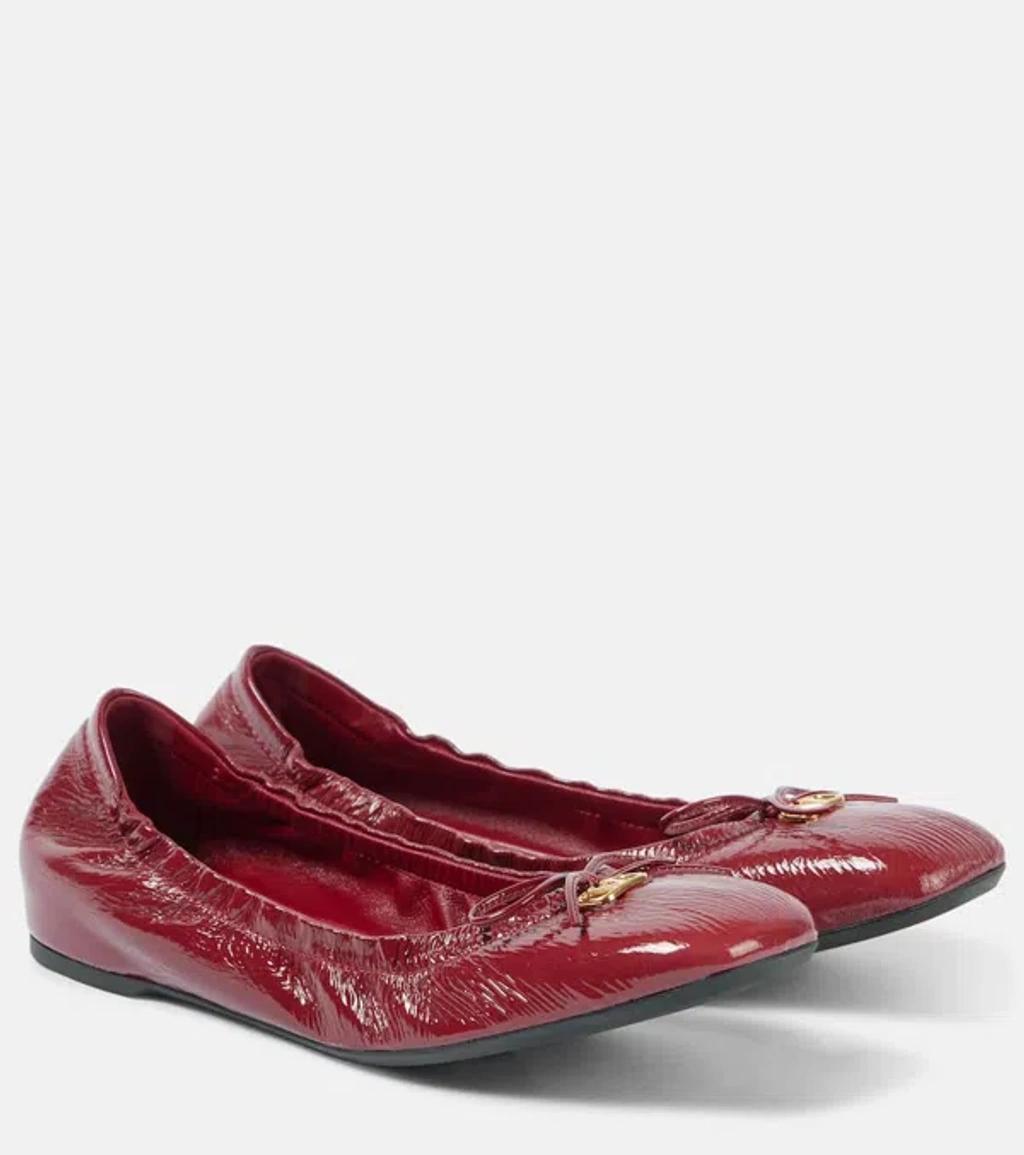 Ballerinas Vlogo Signature Aus Lackleder In Burgundy product image