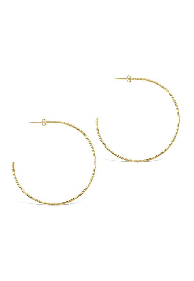 Textured Hoop Earrings Product Image