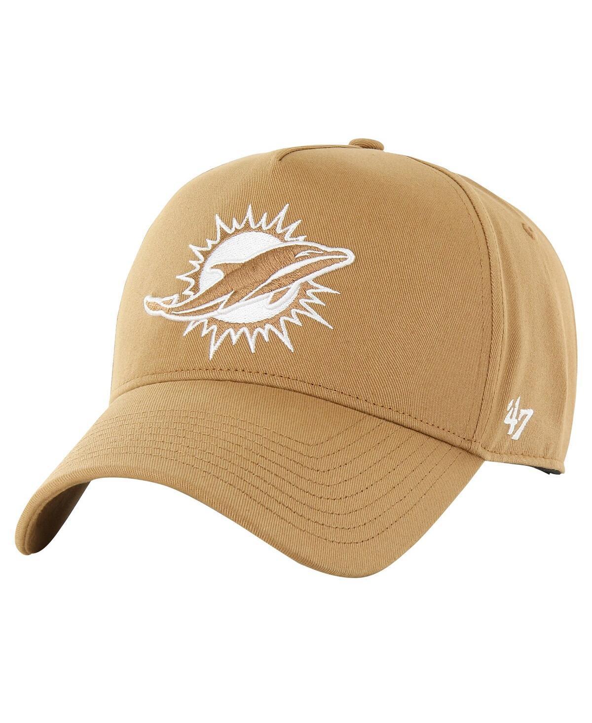 47 Brand Mens Tan Miami Dolphins Ballpark Mvp Adjustable Hat Product Image