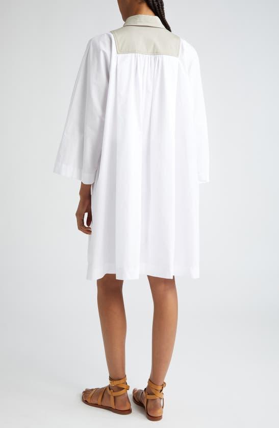 MAX MARA Tattico Dress Bicolore In Bianco Ottico Product Image