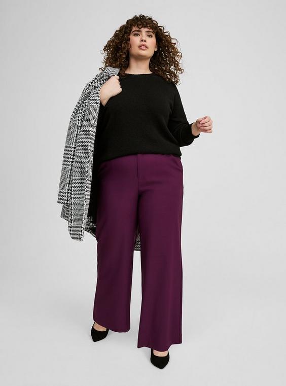 High-Rise Wide-Leg Wide Leg Refined Crepe Pant Product Image