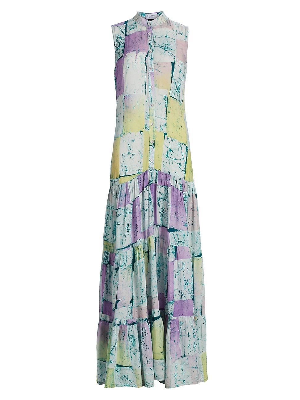 Womens Folake Printed Sleeveless Maxi Shirtdress Product Image