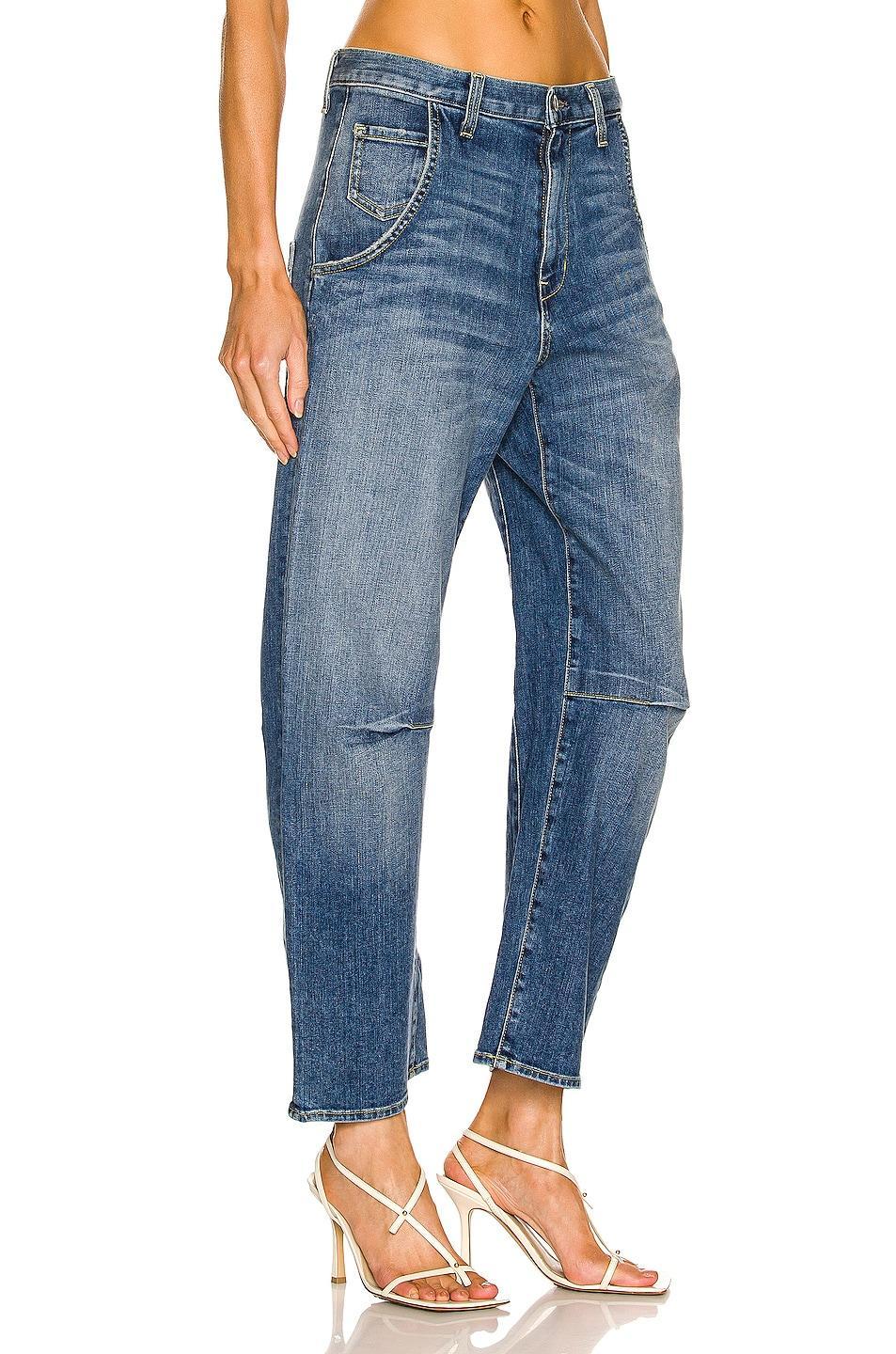 NILI LOTAN Emerson Straight Leg in Classic Wash - Denim-Medium. Size 28 (also in 25, 26, 27, 29, 30, 31). Product Image