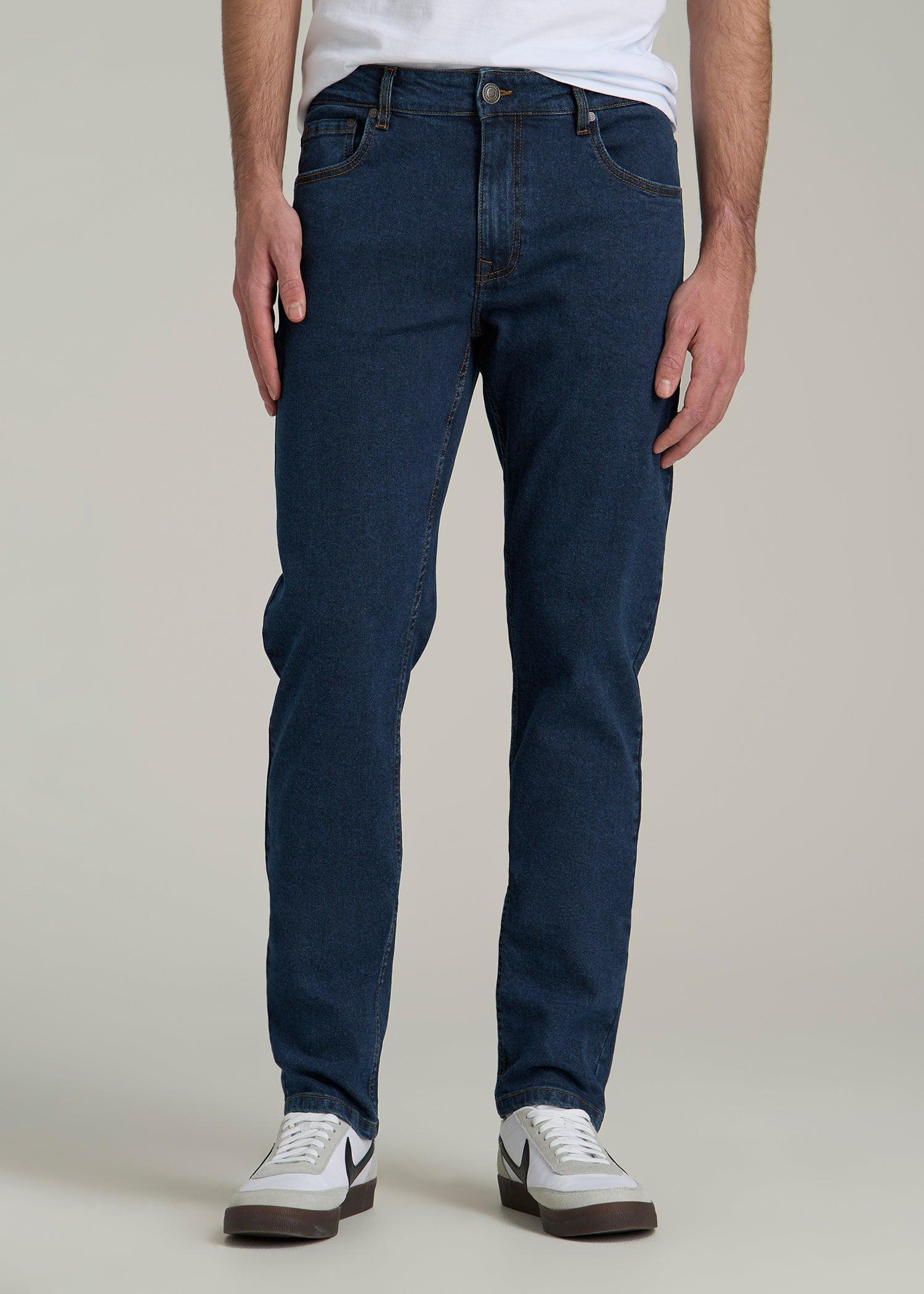 A.T. Basics Men's Carman Tapered fit Jeans for Tall Men in Charged Blue product image