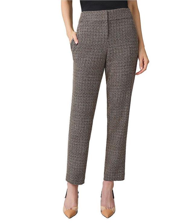 Kasper Plaid Slim Straight Leg Pant Product Image