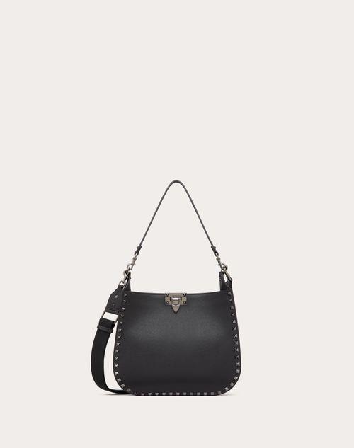 VALENTINO GARAVANI ROCKSTUD HOBO BAG IN GRAINY CALFSKIN  Product Image