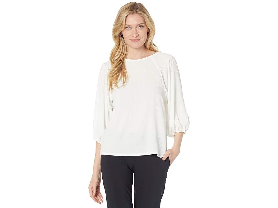 Vince Camuto Round Neck 34 Puff Sleeve Knit Top Product Image