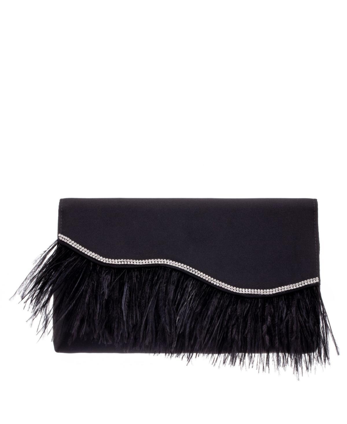 Womens Feather Flap Clutch Product Image