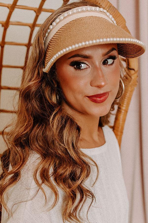 Sunshine Delight Raffia Visor In Tan Product Image