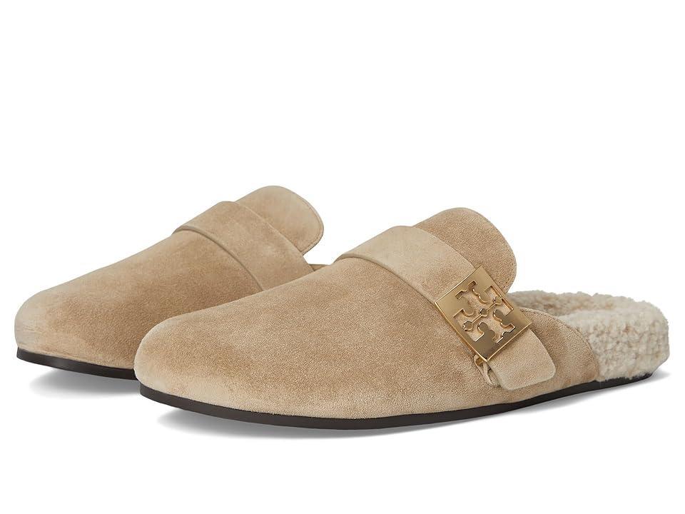 Tory Burch Mellow Shearling Mule (Noisette/Taupe) Women's Flat Shoes Product Image