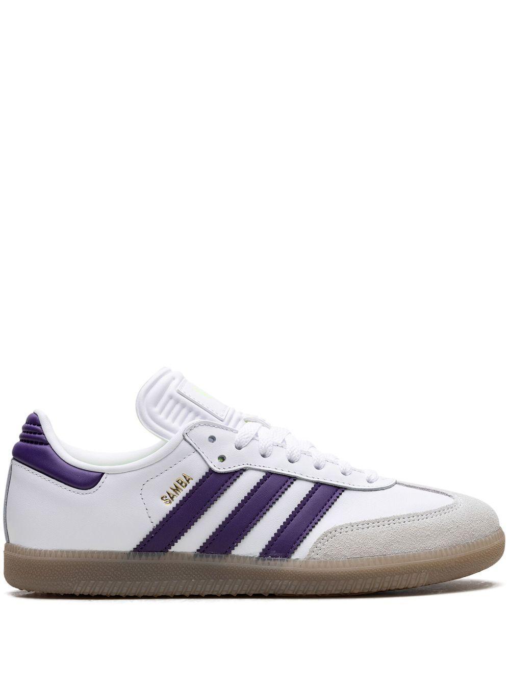 ADIDAS ORIGINALS Mens  Samba Adv In White/collegiate Purple/gold Metallic Product Image