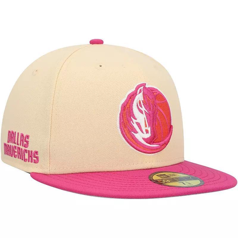 Mens New Era /Pink Dallas Mavericks Passion Mango 59FIFTY Fitted Hat Product Image