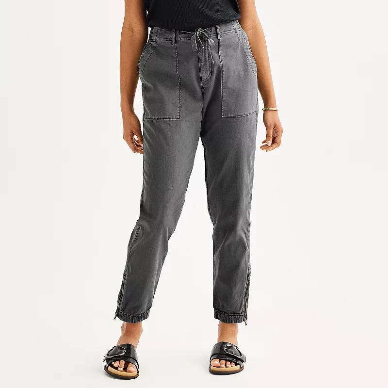 Petite Sonoma Goods For Life Core Utility Jogger, Womens Brown Brigade Product Image