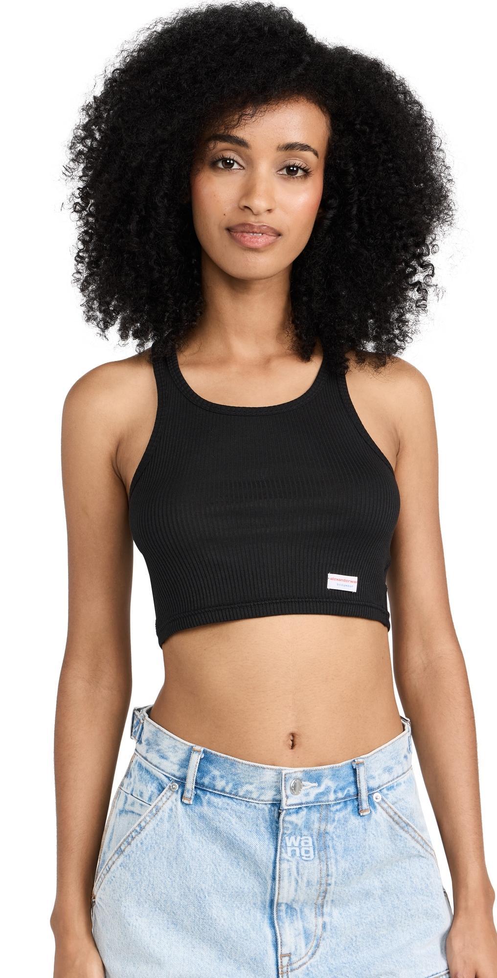 Alexander Wang Cropped Classic Racer Tank Top Product Image