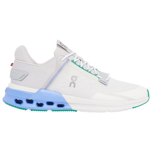 On Mens Cloudnova Flux - Shoes White/Blue Product Image