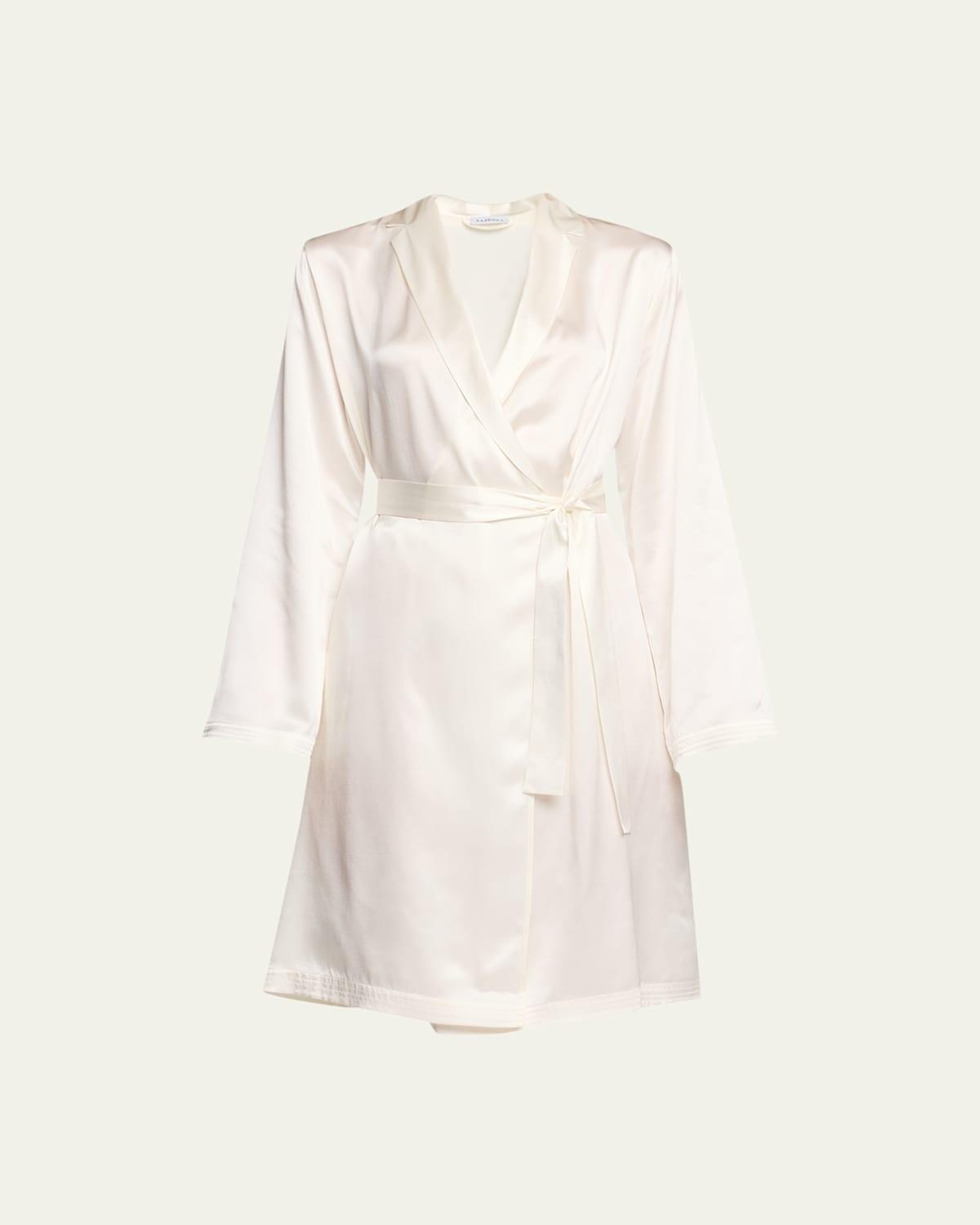 Womens Silk Short Robe Product Image