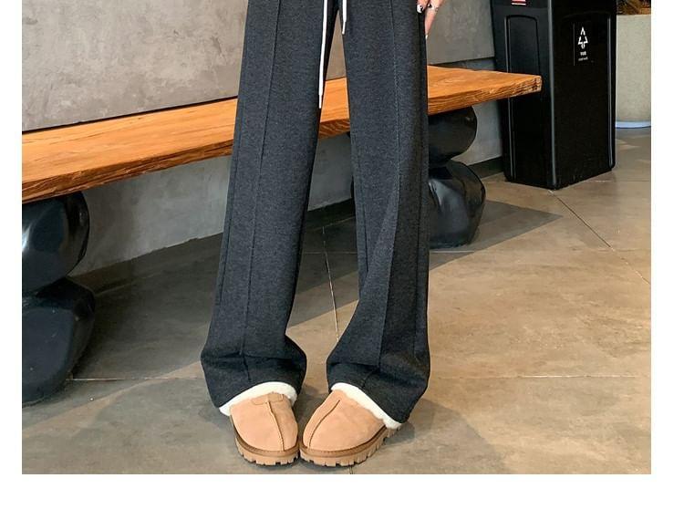 Drawstring Waist Loose Fit Pants Product Image