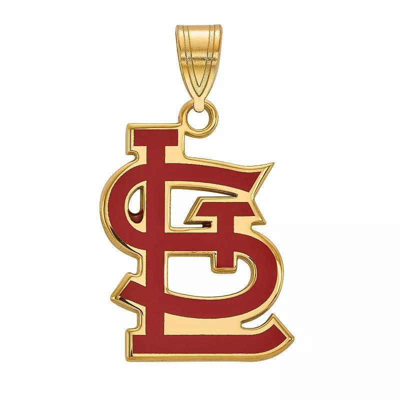 LogoArt Sterling Silver St. Louis Cardinals Large Enameled Pendant, Womens Product Image