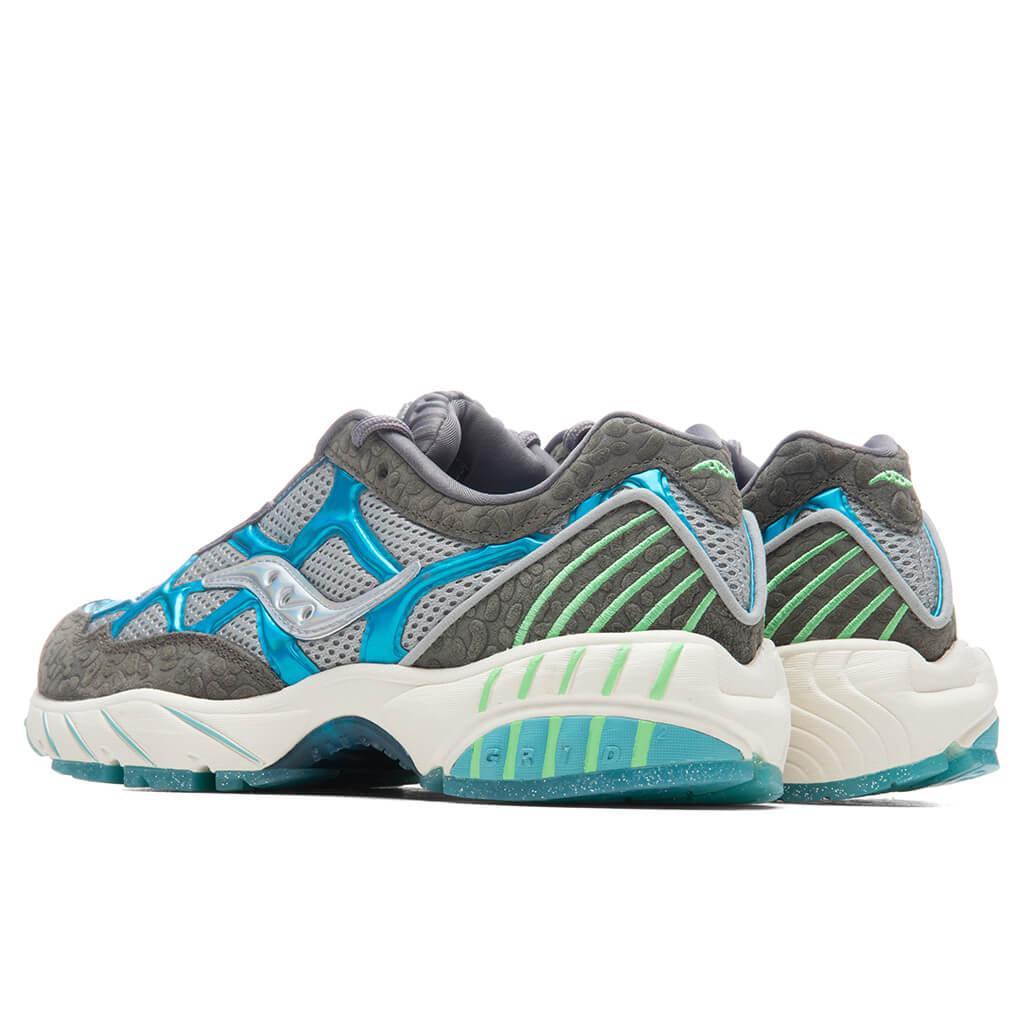 Saucony x FRESH RAGS Grid Web 'Manatee' - Grey/Blue Male Product Image