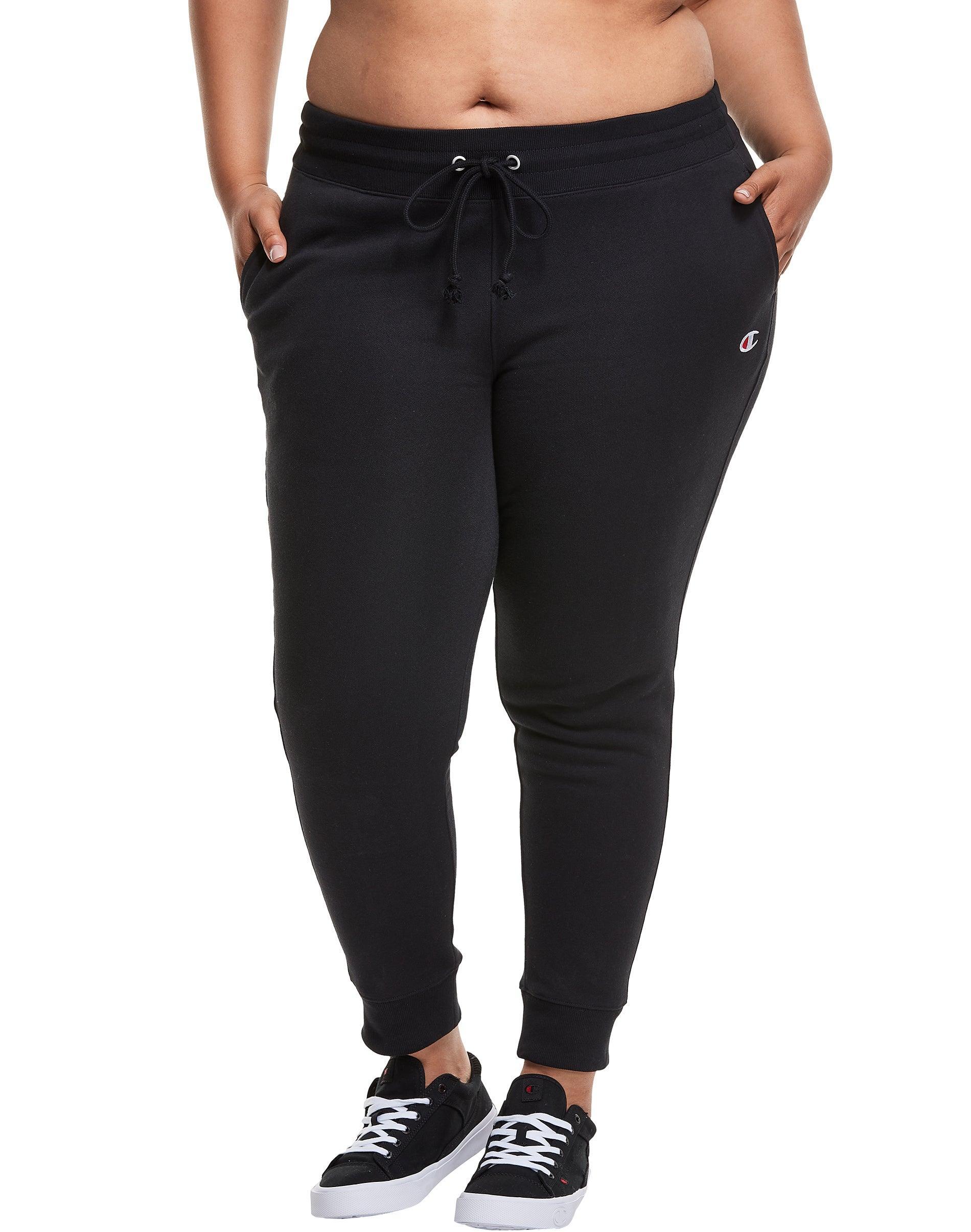 Womens Champion Reverse Weave Joggers, C Logo, 29 (Plus Size) Black 1X Product Image